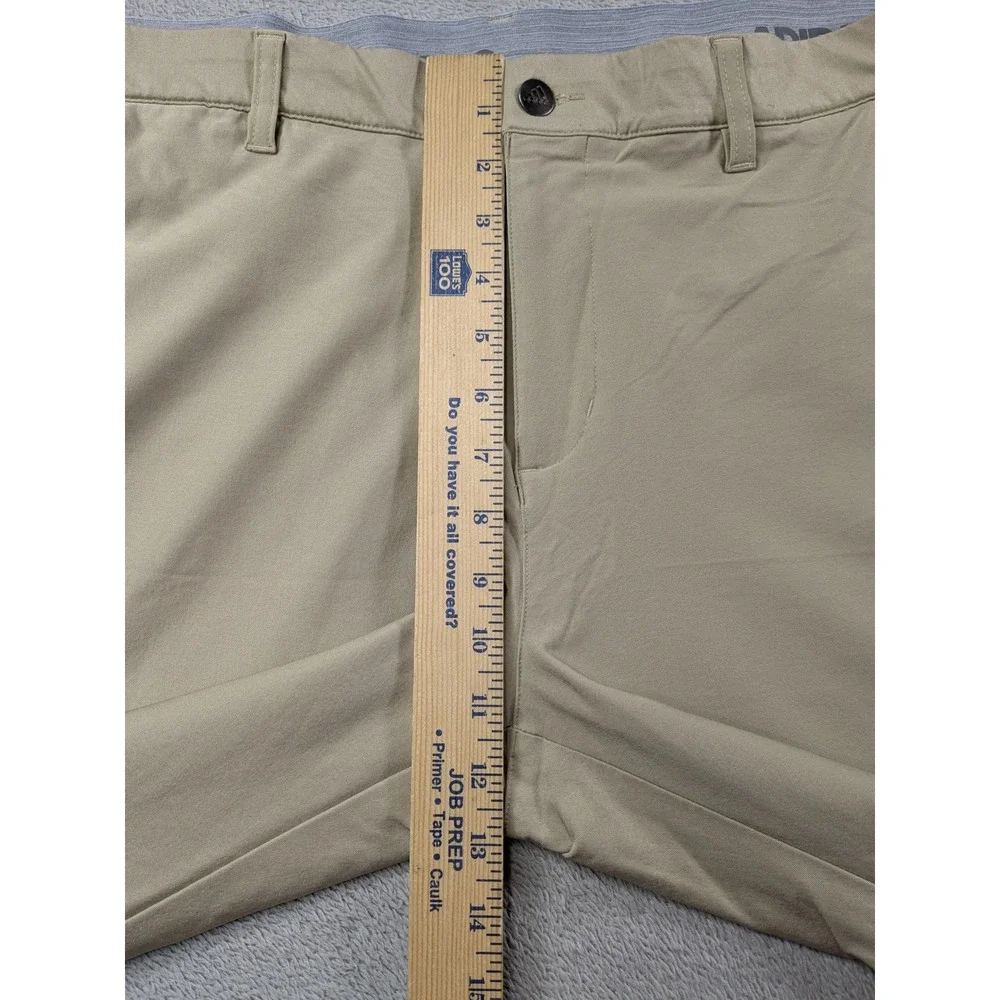 Adidas Mens Golf Pants Tan Khaki Performance Trousers 37x28 Athletic Chino